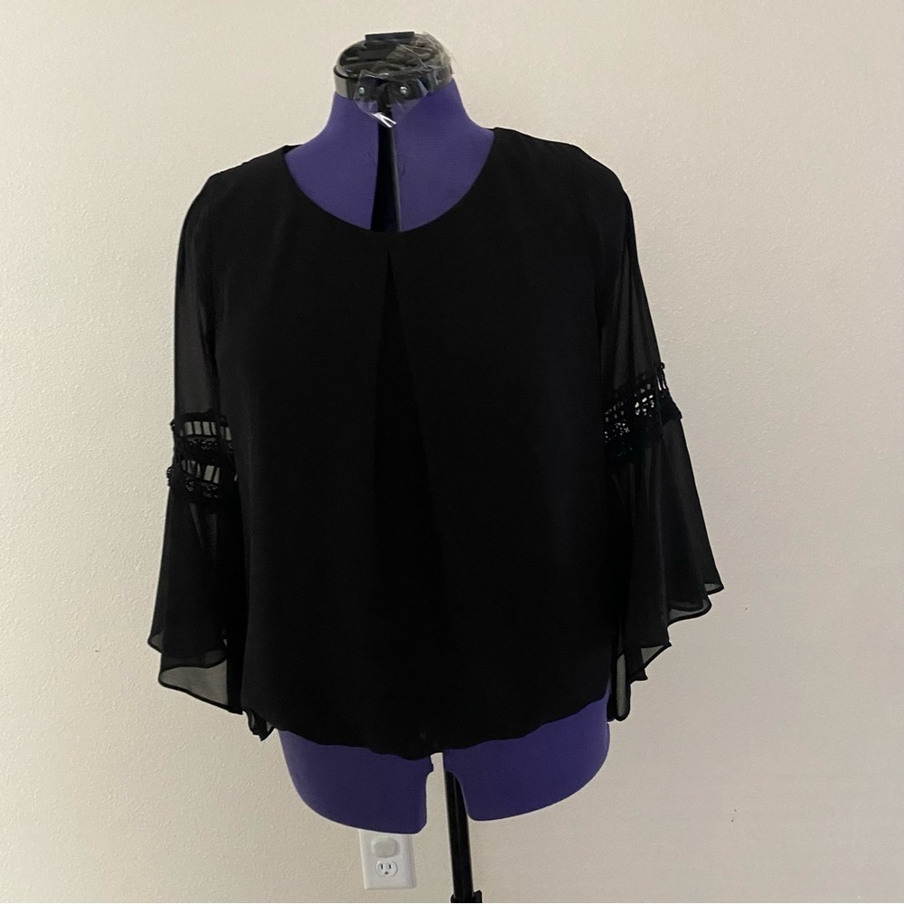3 for 12$IZByer long sleeve black blouse size M